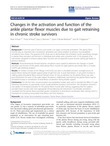 Changes in the activation and function of the ankle plantar flexor muscles due to gait retraining in chronic stroke survivors