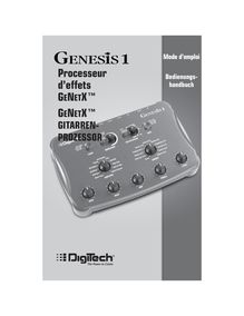 Notice Instruments de musique DigiTech  Genesis 1