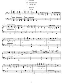 Partition complète, 6 Polonaises, D.824, Schubert, Franz par Franz Schubert
