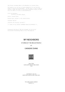 My Neighbors - Stories of the Welsh People
