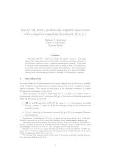 Non trivial static geodesically complete space times with a negative cosmological constant II n