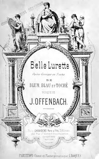 Partition complète, Belle Lurette, Offenbach, Jacques