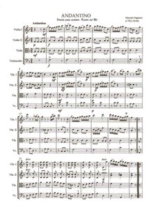 Partition compléte, Andantino en F, Serenata in F, Paganini, Niccolò