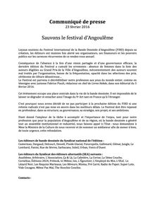 Festival d Angoulême : les éditeurs menacent de boycotter le prochain festival