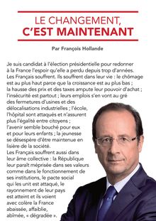 La lettre aux français de François Hollande