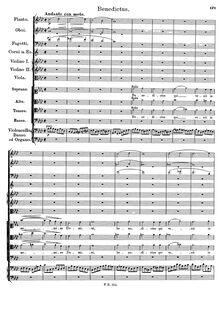 Partition Benedictus, Mass No. 5 en A♭, A♭ major, Schubert, Franz