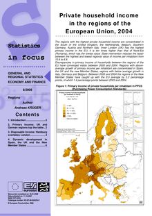 Private household income in the regions of the European Union, 2004