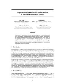 Asymptotically Optimal Regularization in Smooth Parametric Models