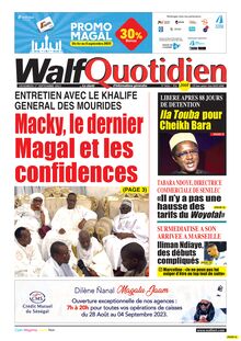 Walf Quotidien N°9426 - du 01/09/2023