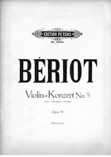 Partition violon et partition de piano, violon Concerto No.5, D major