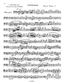 Partition de violoncelle, Grand Piano Trio, Op.5, A Major