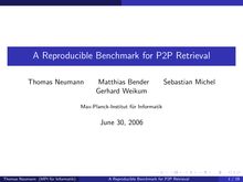 A Reproducible Benchmark for P2P Retrieval