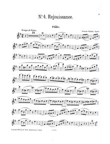 Partition , Rejouissance - flûte , partie, 6 Salonstücke, Op.60