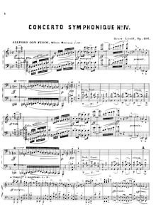 Partition complète, Concerto Symphonique No.4, Op.102, Litolff, Henry Charles