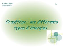 SVT : Différants types d énergie pour les chauffages