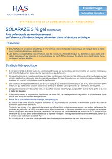 SOLARAZE - Synthèse d avis SOLARAZE - CT6849