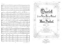 Partition complète, corde quatuor, F major, Puchat, Max
