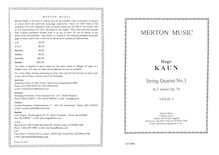 Partition parties complètes, corde quatuor No.3, Op.74, C minor