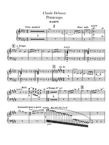 Partition harpe, Scenes pour chœur et orchestre, Debussy, Claude