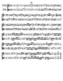 Partition , Duet pour soprano et ténor* (haut clefs: G2, C3), Duodecim bicinia sine textu