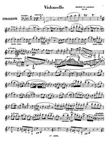 Partition violoncelle (B/W), Grand Duo Brillant on motifs of Bellini, Op.16