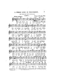 Partition choral parties, Vocal quatuors, Abt, Franz