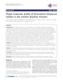 Pfatp6molecular profile of Plasmodium falciparumisolates in the western Brazilian Amazon