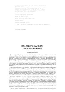 Mr. Joseph Hanson, The Haberdasher