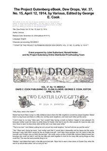 Dew Drops, Vol. 37, No. 15, April 12, 1914
