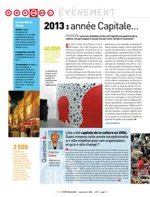 2013 : année Capitale