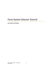 Forex System Selector Tutorial 