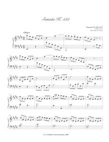 Partition Sonata, K.531, 55 clavier sonates, Keyboard, Scarlatti, Domenico