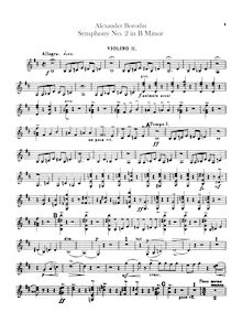 Partition violons II, Symphony No. 2, Borodin, Aleksandr