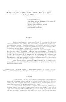 La investigación-acción en la educación formal y no formal