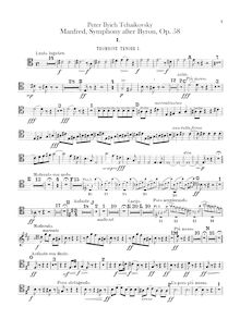 Partition Trombone 1, 2, 3 (ténor, basse clefs), Tuba, Manfred, Манфред