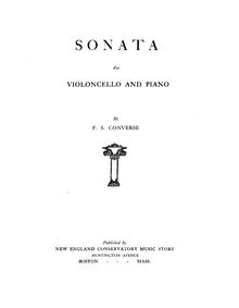 Partition de piano, Sonata pour violoncelle et Piano, Converse, Frederick Shepherd