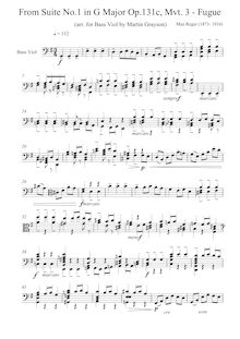 Partition , Fugue, 3  pour Solo violoncelle, Op.131c, 3 Suites Opus 131c for Violoncello Solo