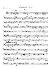 Partition Basses, Missa Solemnis, Op.123, D major, Beethoven, Ludwig van