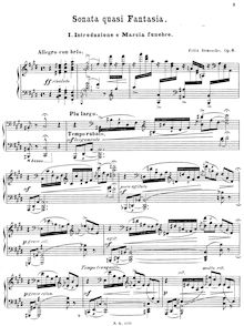 Partition complète, Sonata quasi Fantasia, Op.6, Draeseke, Felix