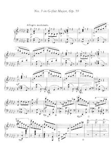 Partition complète, Valse Caprice No.3 en G-flat, Op.59, Fauré, Gabriel