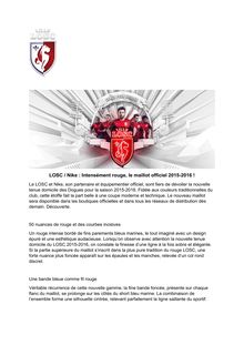 LOSC : Intensément rouge, le maillot officiel 2015-2016 !