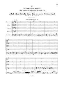Partition complète, Auf, schmetternde Töne der muntern Trompeten, BWV 207a