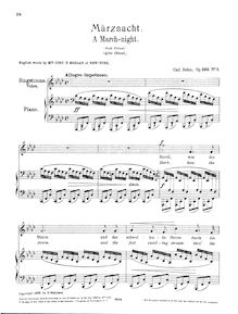 Partition Complete partition de piano, 2 chansons, Op.322, Bohm, Carl