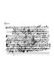 Partition Complete manuscript, Weihegesang, E♭ major, Högn, August