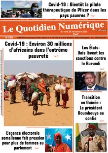 Le Quotidien Numérique d’Afrique n°1788 - du lundi 22 novembre 2021