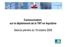 Présentation rapport TNT en Aquitaine