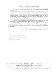 Espagnol 2002 Brevet (filière générale)