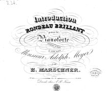 Partition complète, Introduction et Rondeau Brillant, Marschner, Heinrich