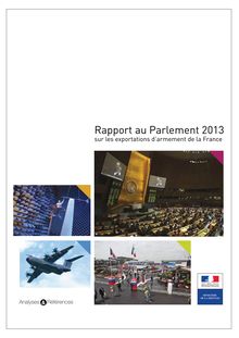 Rapport au Parlement 2013 sur les exportations d'armement de la France