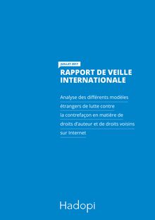 Hadopi rapport international veille piratage